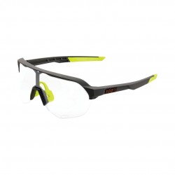 100% S2 Brille soft tact cool grey, photochromic clear-smoke & clear Linse