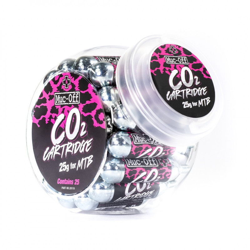 Muc-Off Countertop CO2-Kartuschen 25g, 25 Stück