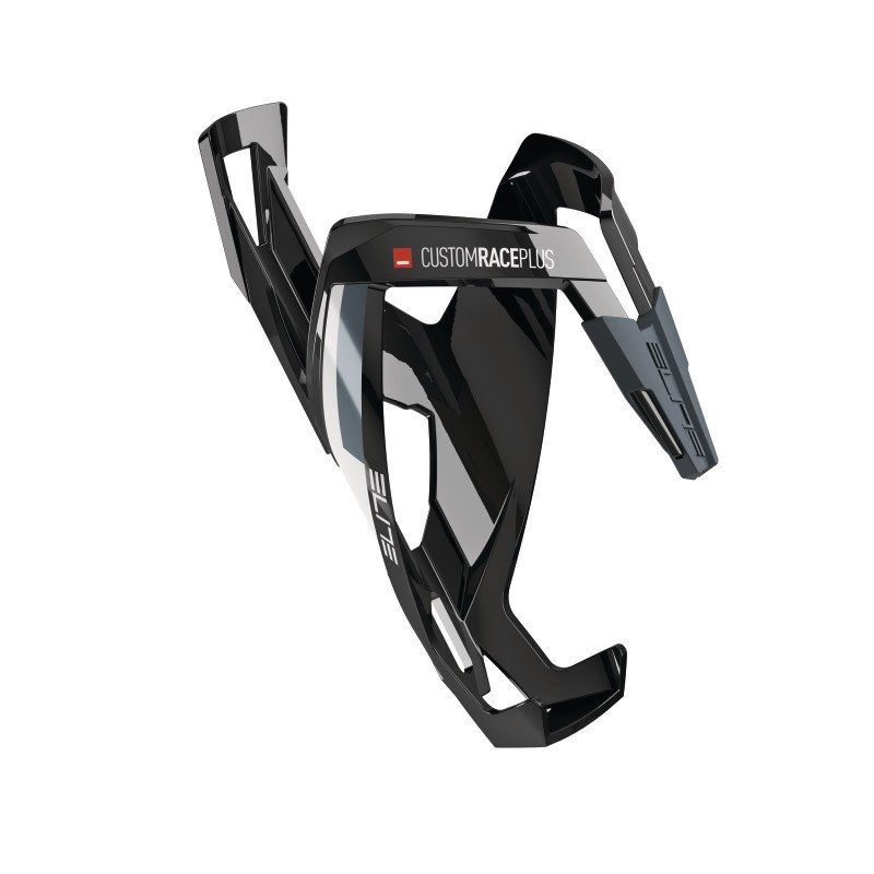 Elite Bidonhalter Custom Race Plus glossy glasfaser schwarz-weiss