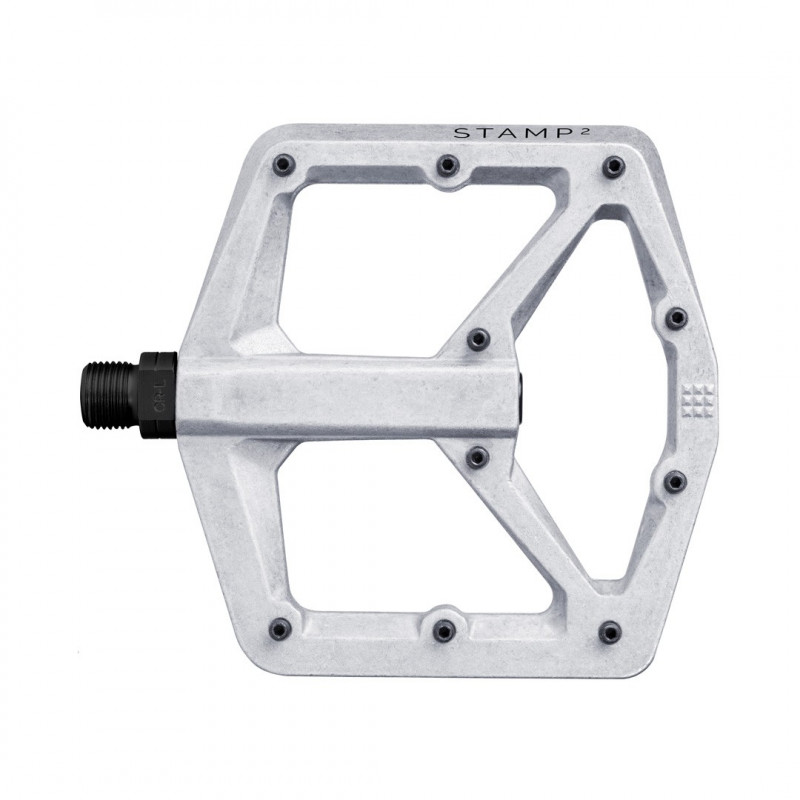 Crank Brothers Pedal Stamp 2 large Plattformpedal, Druckguss Aluminium, raw