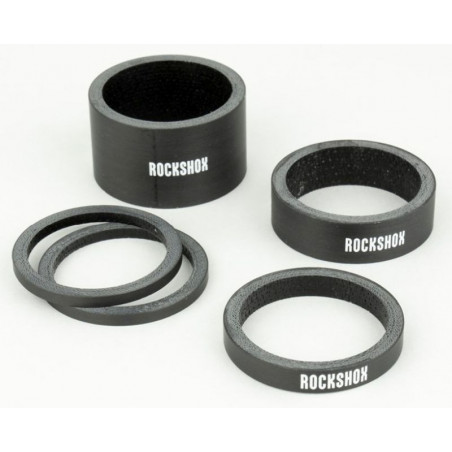 SRAM Headset Spacer Set, Carbon 2.5mm x 2, 5mm x 1, 10mm x 1, 20mm x 1