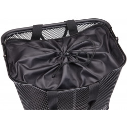 Gepäckträgertasche Lea, schwarz, 30 x 24 x 22cm, mit Tragegriffe und Regenschutz