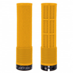 DMR Brendog Death Grip Griff, dicke Version (31.3 mm), weiche Mischung (20A Kraton). Gul Yellow.