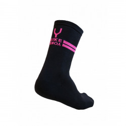 BikeYoke Socks, One size. Black/Pink.