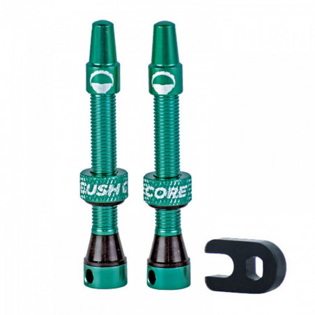 CushCore Tubeless Presta Air Valve Tubeless, 44 mm, 2 Stück/pièces. Turquoise.