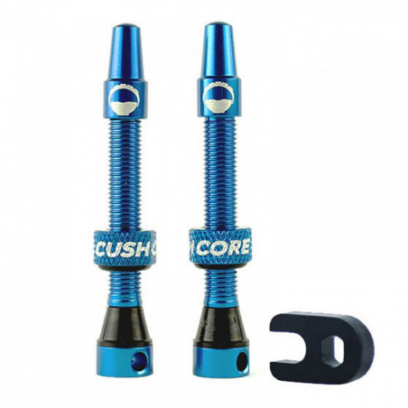 CushCore Tubeless Presta Air Valve Tubeless, 55 mm, 2 Stück/pièces. Royal Blue.