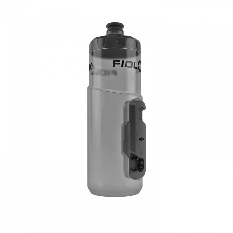 Fidlock Twist Ersatz-Trinkflasche 600 ml mit Flaschenadapter Bottle Connector, OHNE Twist Bike Base. Transparent black.