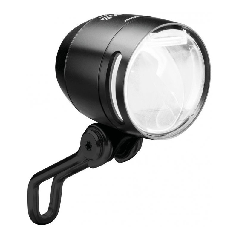 Lumotec IQ-XS mit Tagfahrlicht, Vorderlicht, 70 Lux, inkl. Halter
