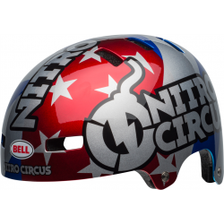 Bell Local Helmet red/silver/blue nitro,S