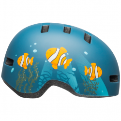 Bell Lil Ripper Helmet matte gray/blue fish,XS