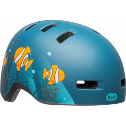 Bell Lil Ripper Helmet matte gray/blue fish,XS