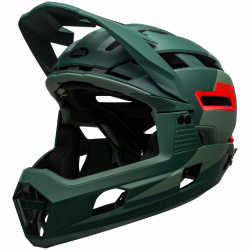 Bell Super AIR R Spherical MIPS Helmet matte/gloss green/infrared,M 55-59