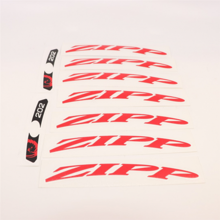 Zipp Wheel Decal Set Zipp 202 for one wheel matte red matte red,one size 