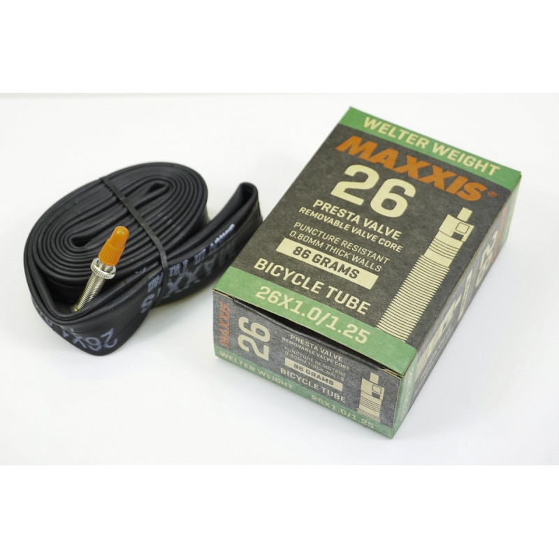 MAXXIS Schlauch Welter Weight 0.8mm, Presta RVC, 26x1.00-1.25, 25/32-559, Ventil 48mm