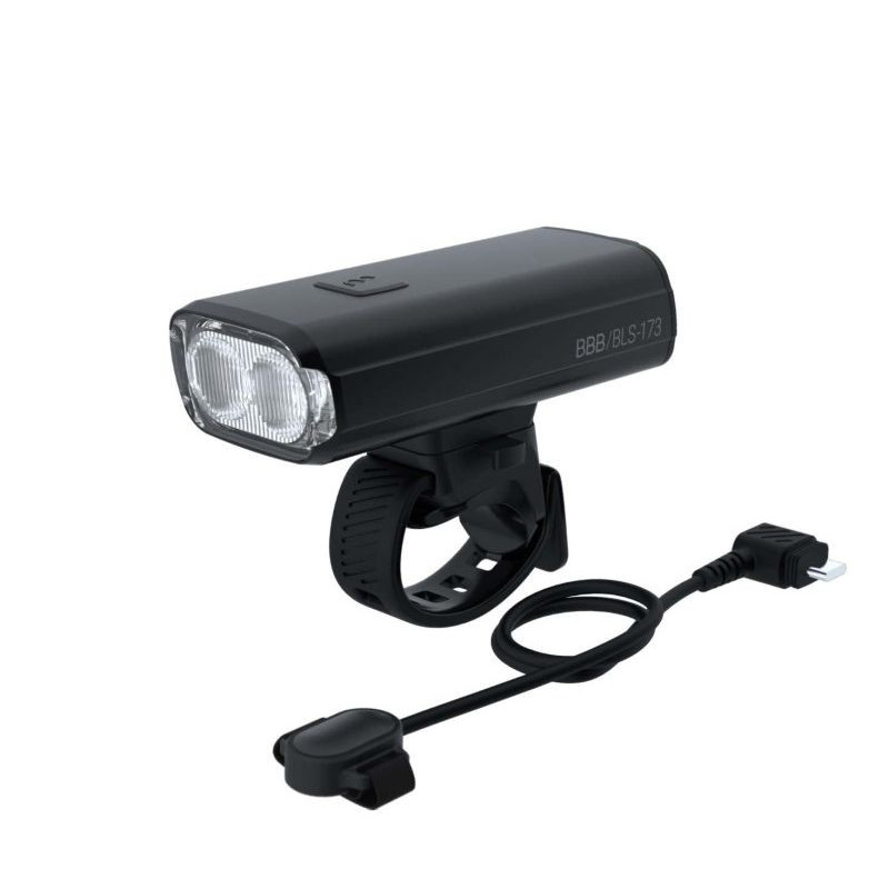 BBB Bicycles Parts StrikeDuo 2000 Lumen, Akku-USB-C schwarz 7 Modi inkl. DayFlash, inkl. Remote