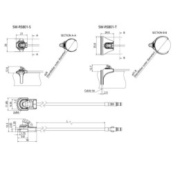 Shimano Sprint-Schalter Di2 SW-RS801-S Paar Box für Unterlenker