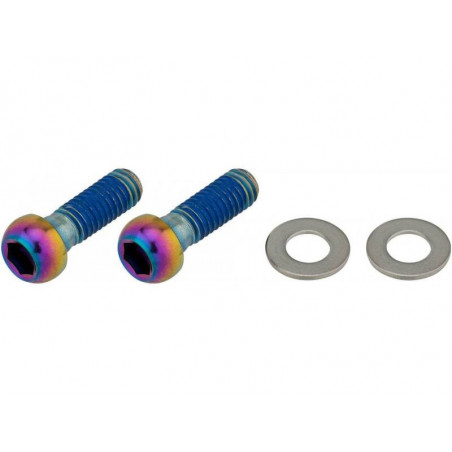 SRAM Befestigungsschraubenkit Stahl 18mm, Rainbow Oil Slick