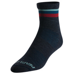PEARL iZUMi Merino Wool Tall Sock navy adobe stripe