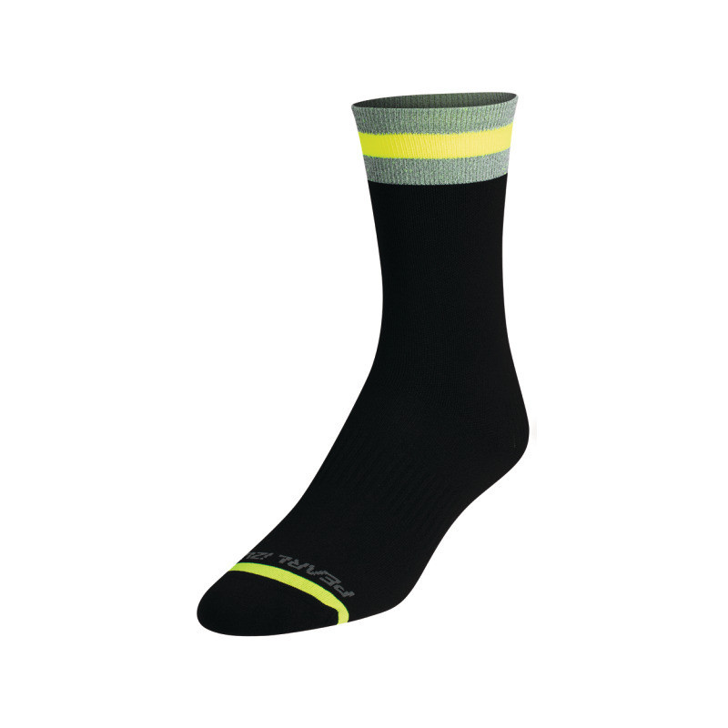 PEARL iZUMi Flash Reflective Sock black screaming yellow