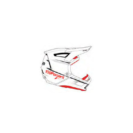 100% Aircraft 2 Helm red/white L 59-60cm