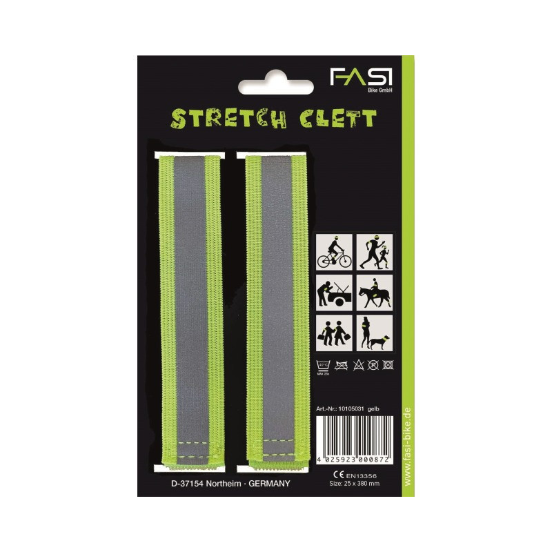 FASI Strech Clett Reflexband gelb