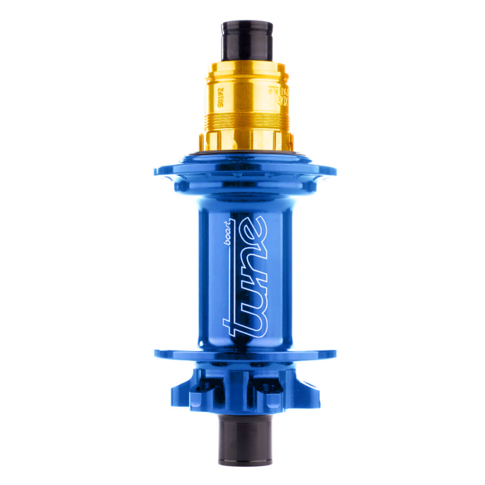 Tune Rear-Nabe MTB, ClimbHill Boost 6B 28h 12mm, Standard Bearings, HG10/11/12 3T, blue