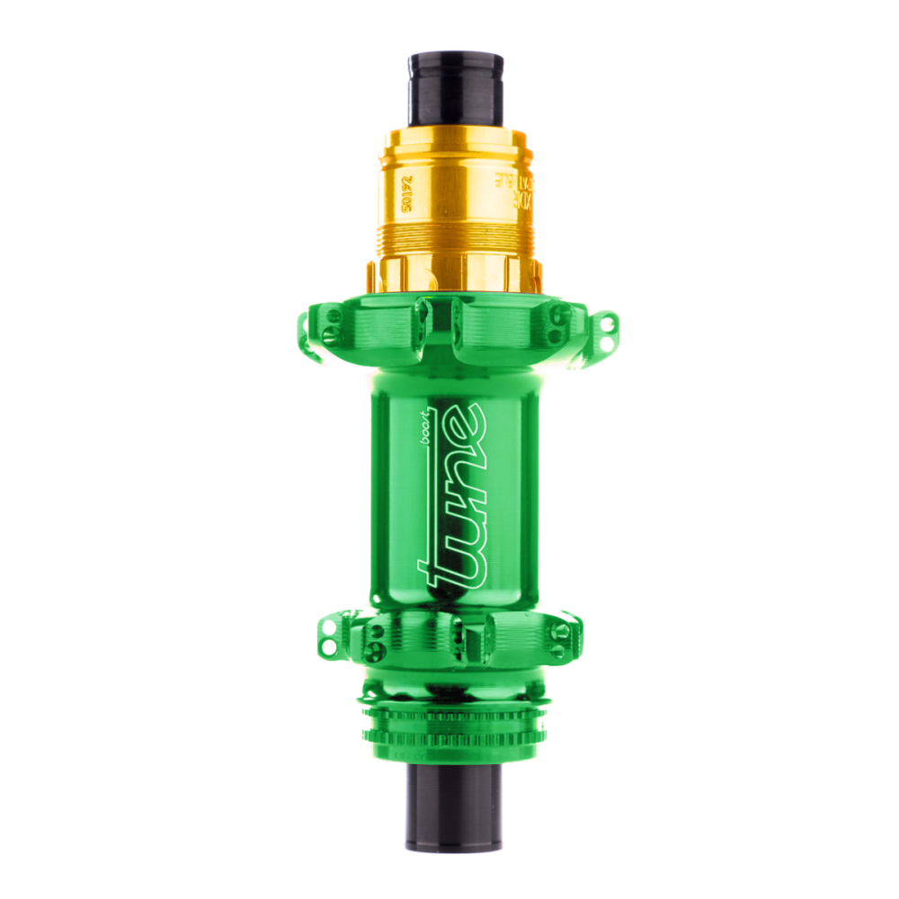 Tune Rear-Nabe MTB, Prince Boost 6B 28h 12mm, Standard Bearings, MS 3T, green