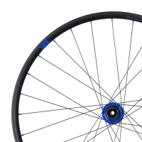 Tune Front Wheel Disc, MTB Alu, R25, KillHill Boost 6B 28h, 15mm, Standard Bearings, DL, Nip, blue