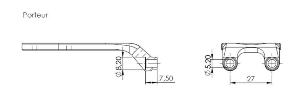 Tune Porteur Vorbauhalterung für GPS Fahrradcomputer, schwarz