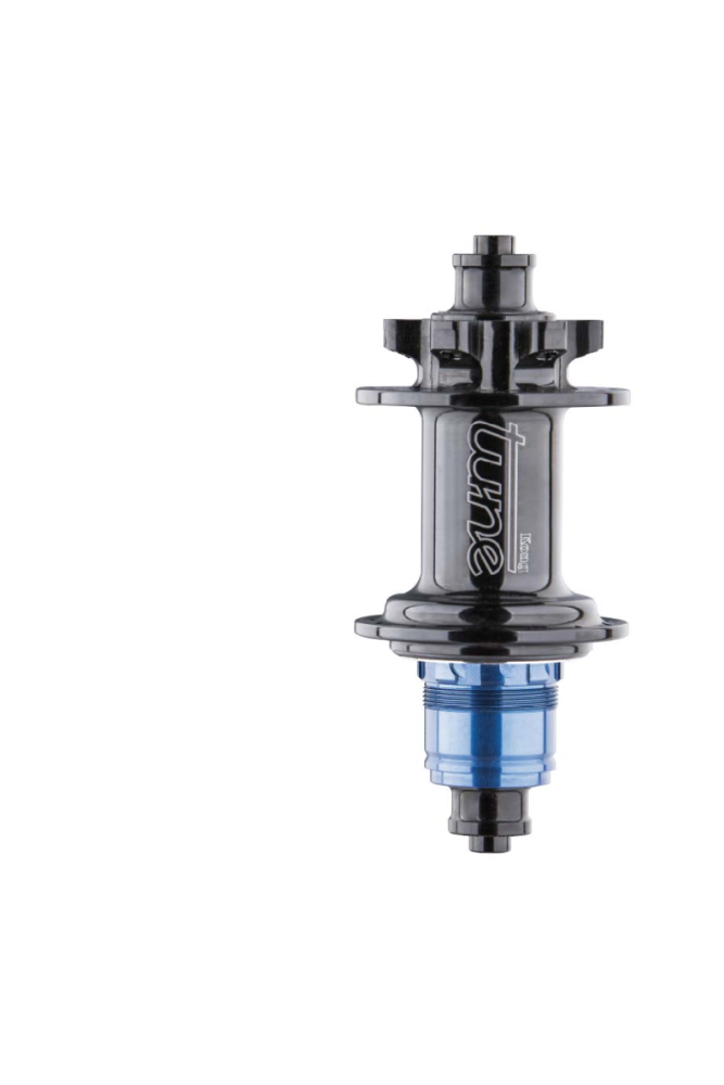 Tune Rear-Nabe, 6 Loch Bremsaufnahme, 12x148mm, 32 Speichenlöcher, Sram XD, schwarz, mit Retro Logo