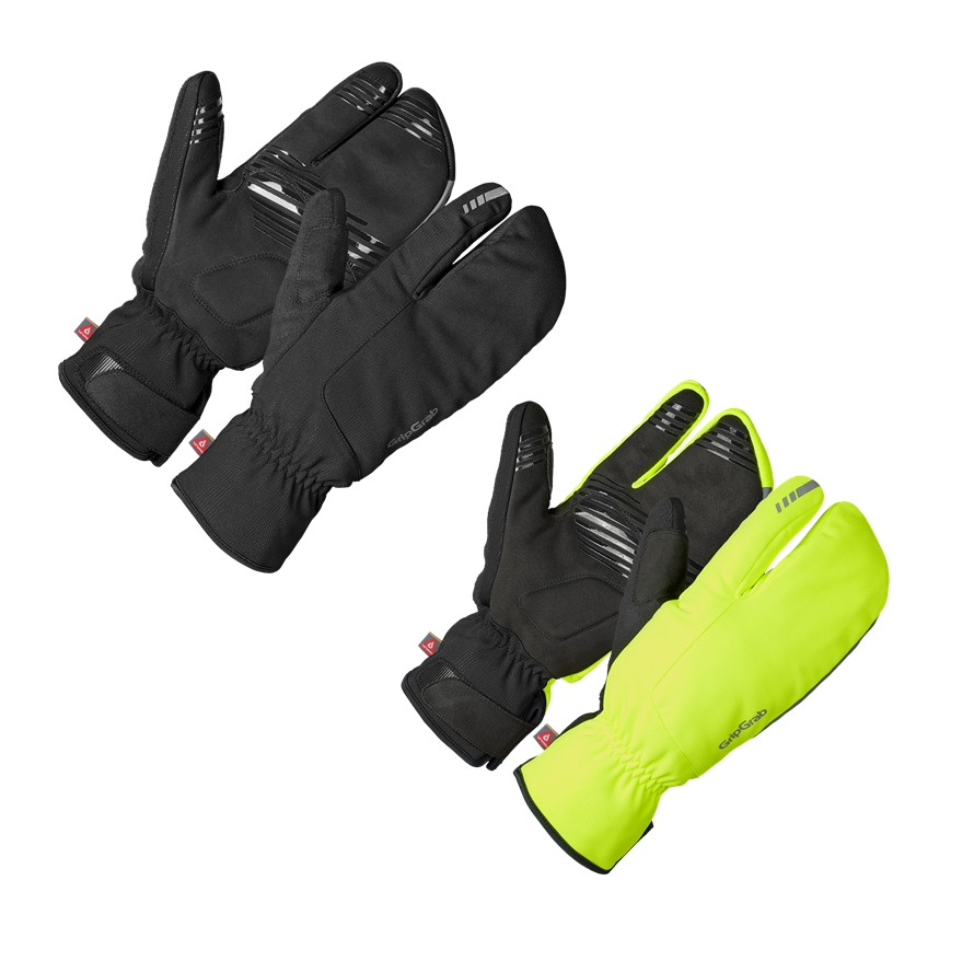 GripGrab Nordic 2 Windproof Deep Winter Lobster Gloves, gelb, XS