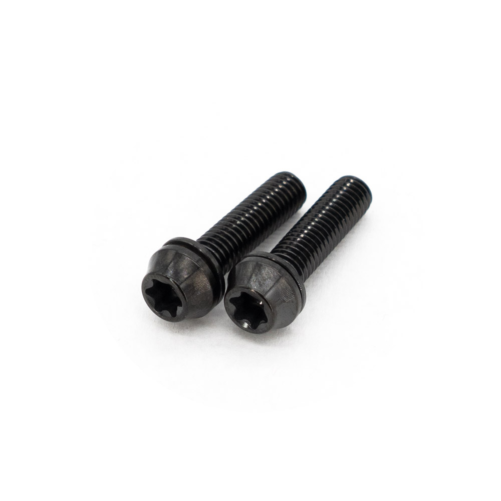 77designz Schrauben & Bolts, einzeln, M5x20 with washer for stems, Ti Bolt M5x20 T25 – Black