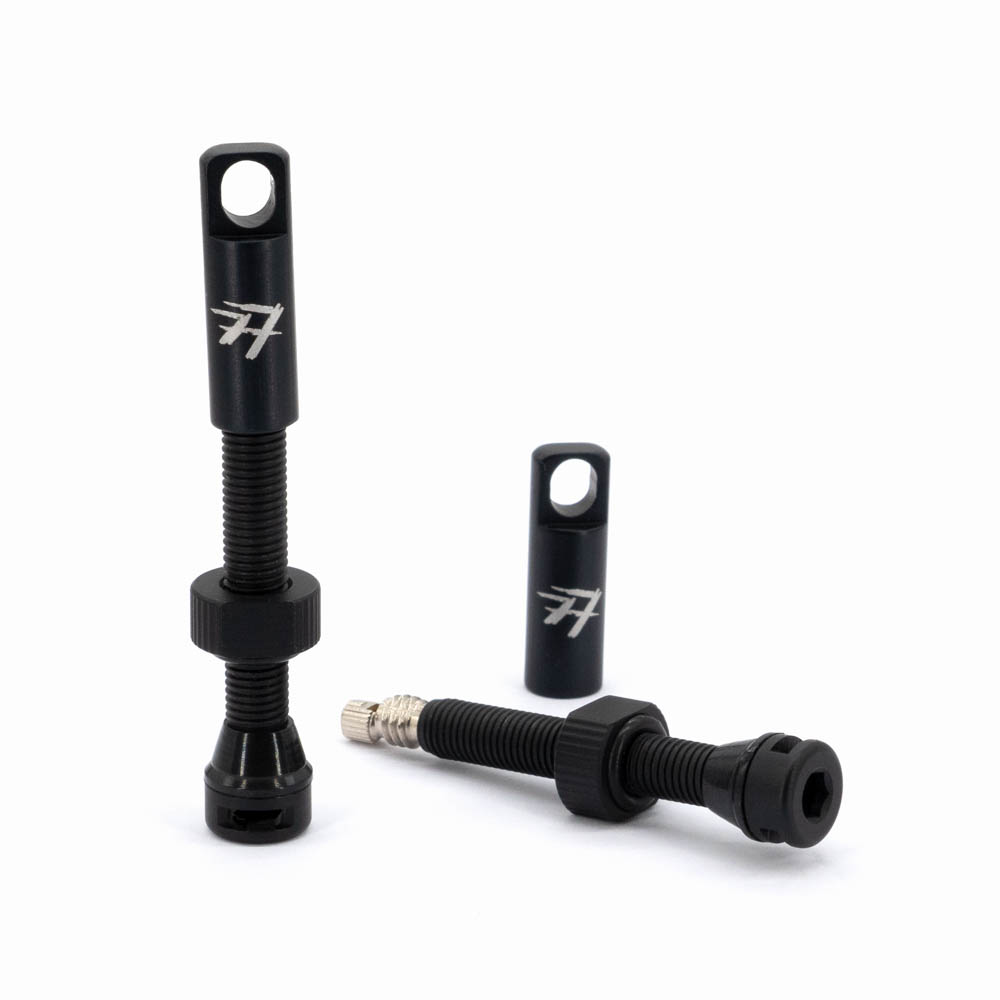 77designz Zubehör & Accessories, Tubeless Valves (Set), SV 44mm, Black