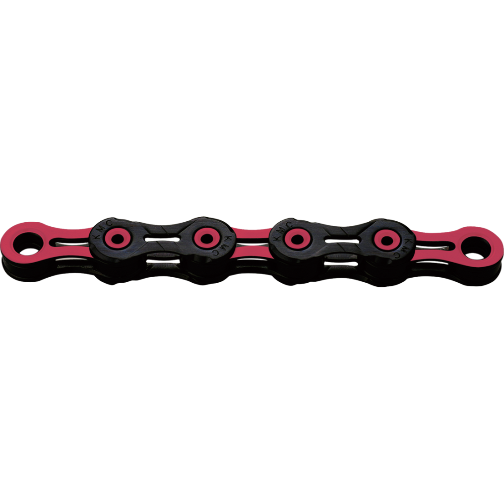 KMC Kette, X11 DLC, black/pink, Waxed, 118 Glieder