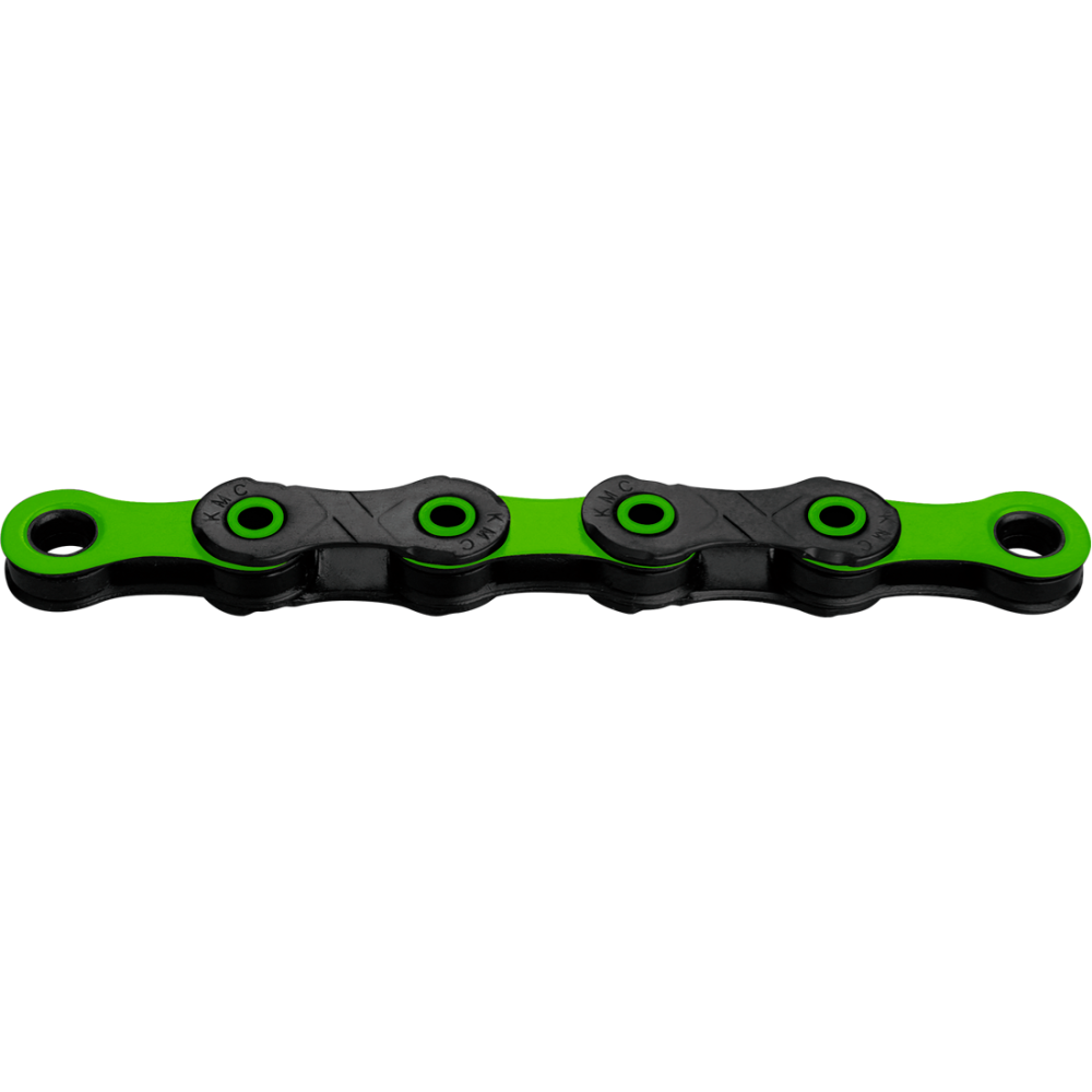 KMC Kette, X12 DLC, black/green, 126 Glieder