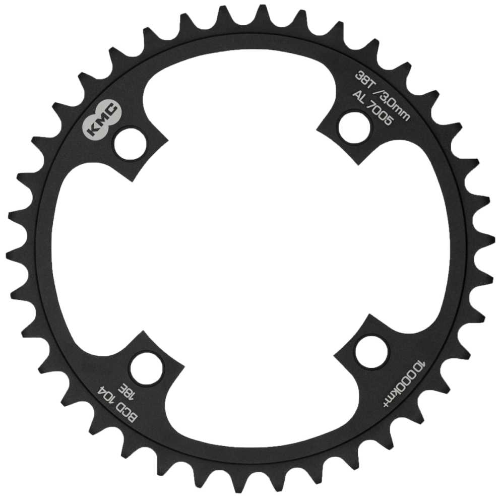 KMC Kettenblatt Front, 38T, 1/8", BCD 104mm, flat, black