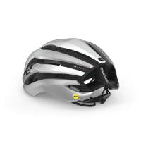 MET Rennrad Helm, TRENTA 3K CARBON MIPS, WHITE SILVER, M