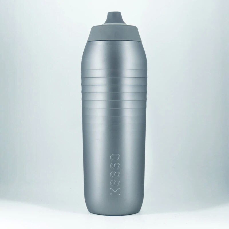 KEEGO Cycle, Sportflasche & Bidon, Stück, mit EasyClean Cap, 750 ml, Generation 04, silber