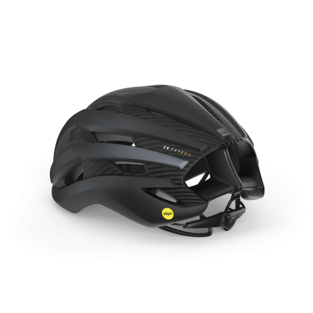 MET Rennrad Helm, TRENTA 3K CARBON MIPS, BLACK MATT, L