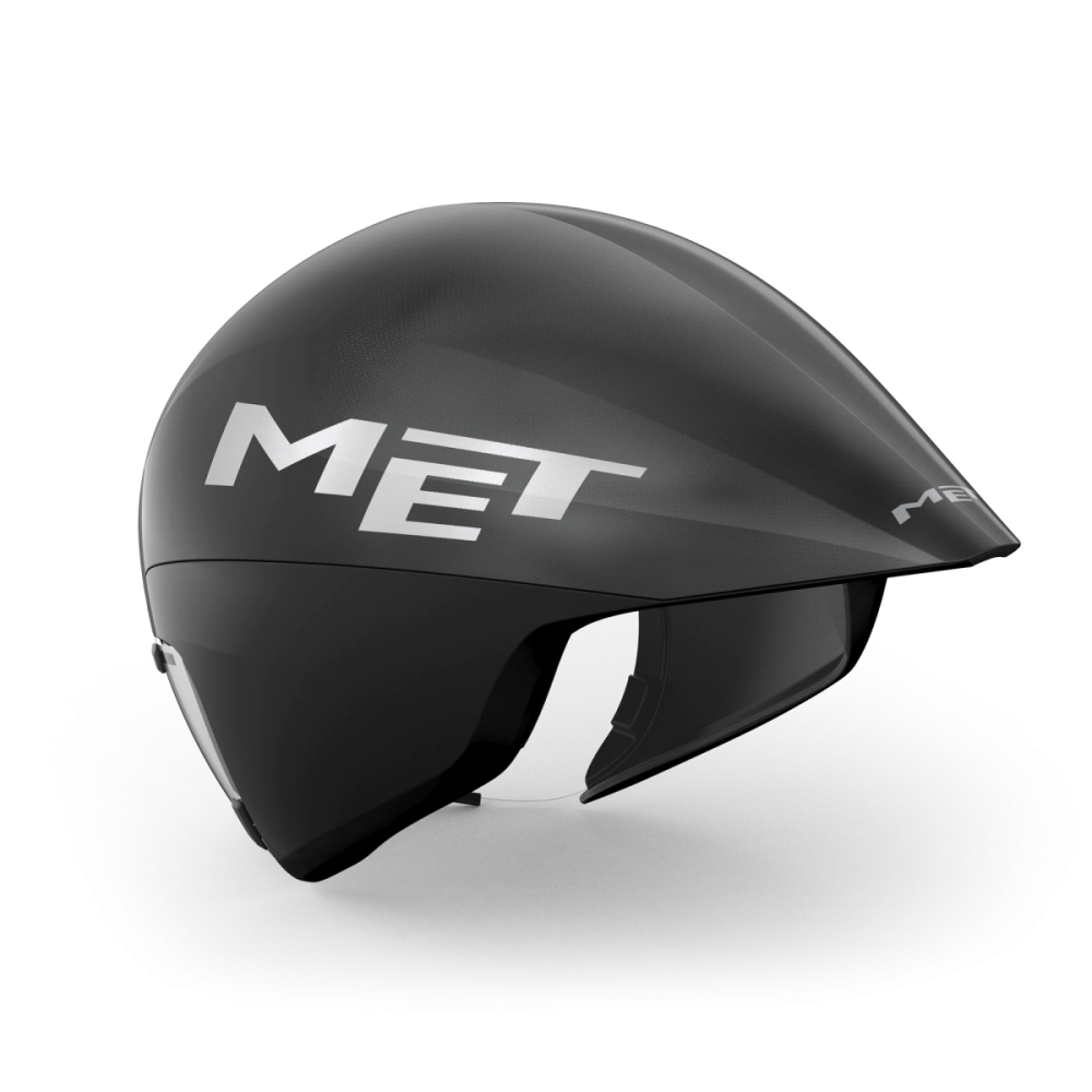 MET Zeitfahr Helm, DRONE WIDE BODY II, BLACK METALLIC, M