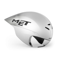 MET Zeitfahr Helm, DRONE WIDE BODY II, WHITE METALLIC, L