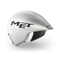 MET Zeitfahr Helm, DRONE WIDE BODY II, WHITE METALLIC, L