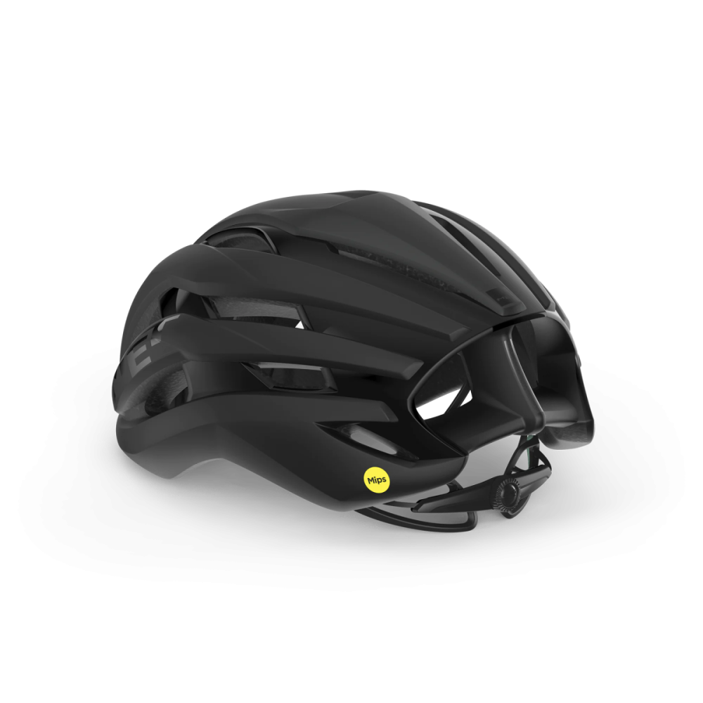 MET Rennrad Helm, TRENTA MIPS, BLACK MATT GLOSSY, S