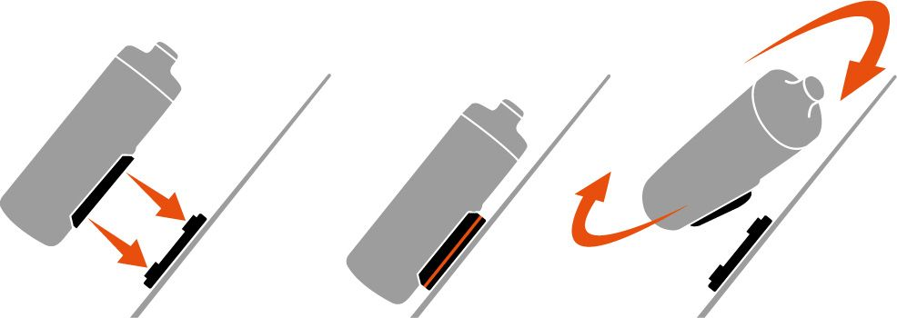 Fidlock Bike Base Rahmenhalterung, männliches Teil inkl. Schrauben.