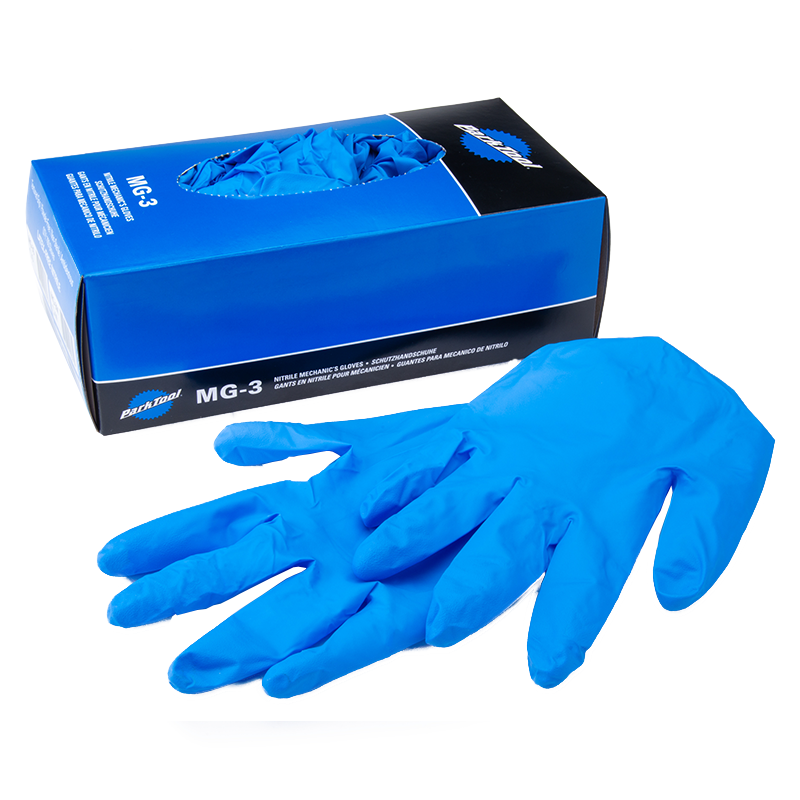 Park Tool Werkstatthandschuhe, MG-3L, Nitril, blau, Grösse L, 100 Stk.