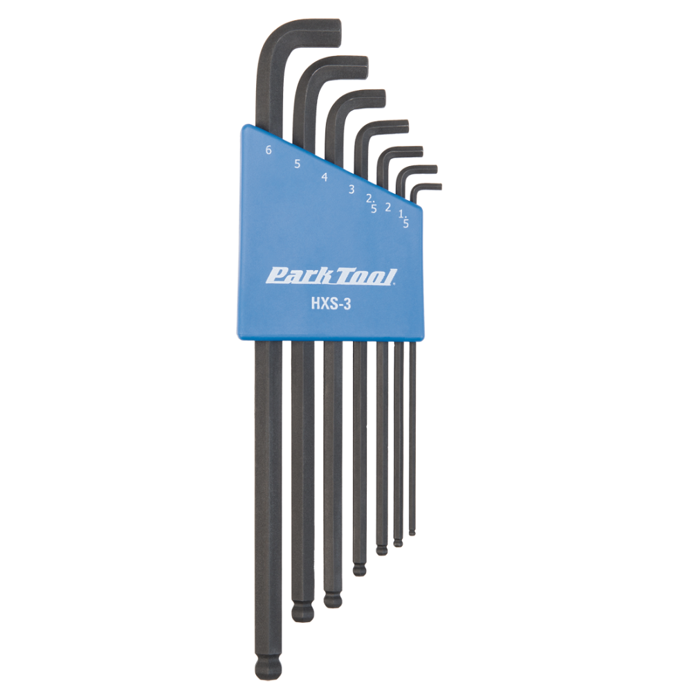 Park Tool Werkzeug, HXS-3 Inbus Schlüsselsatz mit kurzem Ende 1.5/2/2.5/3/4/5/6 mm