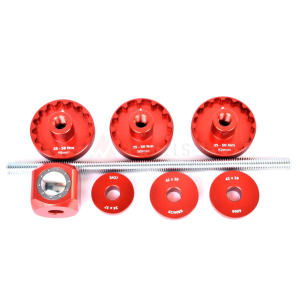 Wheels Manufacturing Werkzeug, Set für Tretlager mit dünnem Flansch