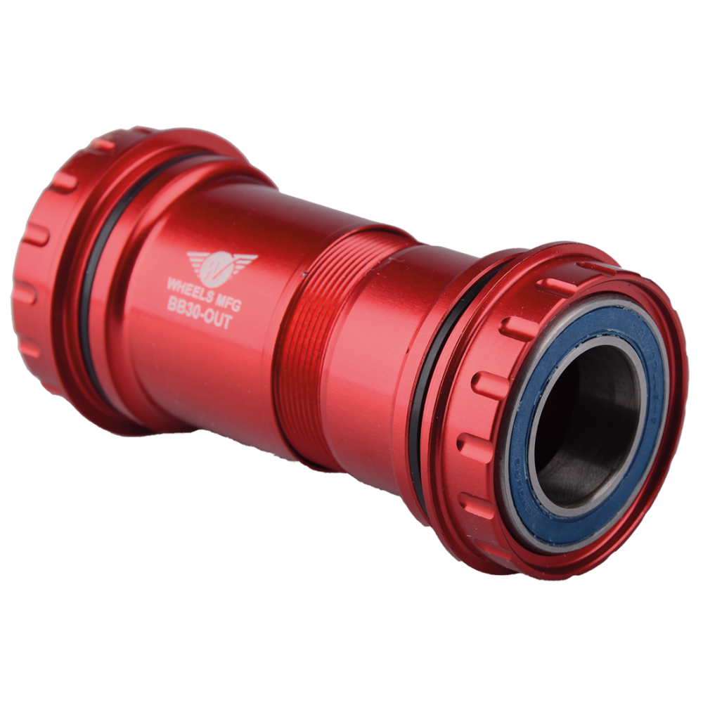 Wheels Manufacturing Tretlager, BB30, 22/24 mm, Aussenliegend, AC, rot