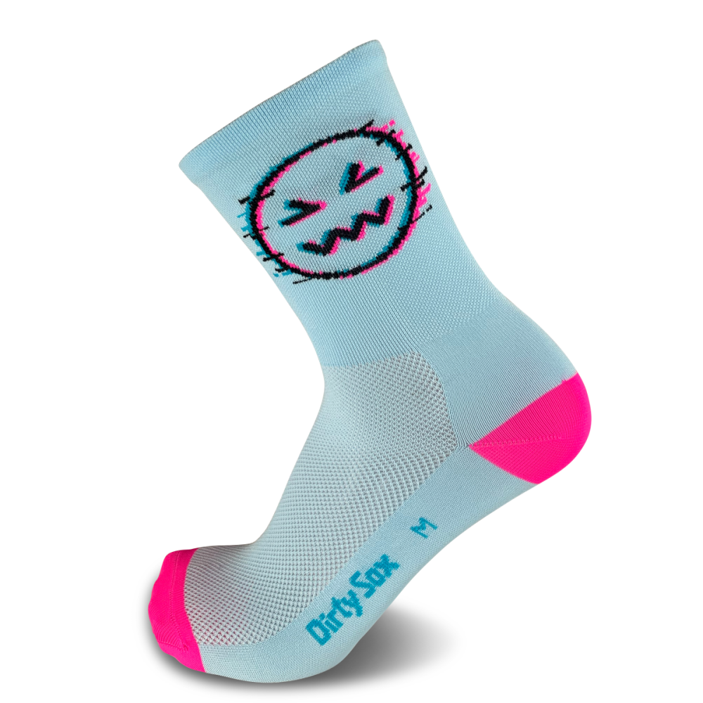 DirtySox Hammer Time - Velosocken - Arctic Blue - 20cm - M (40-43)