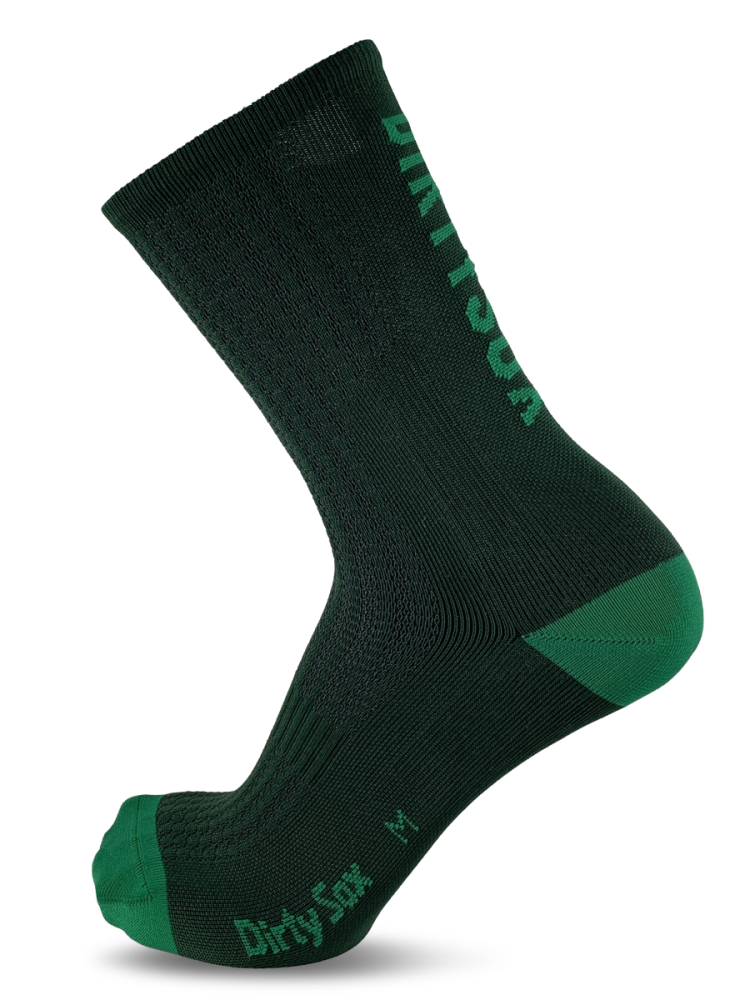 DirtySox Compress - Grün - Velosocken - 17 cm - S (36-39)